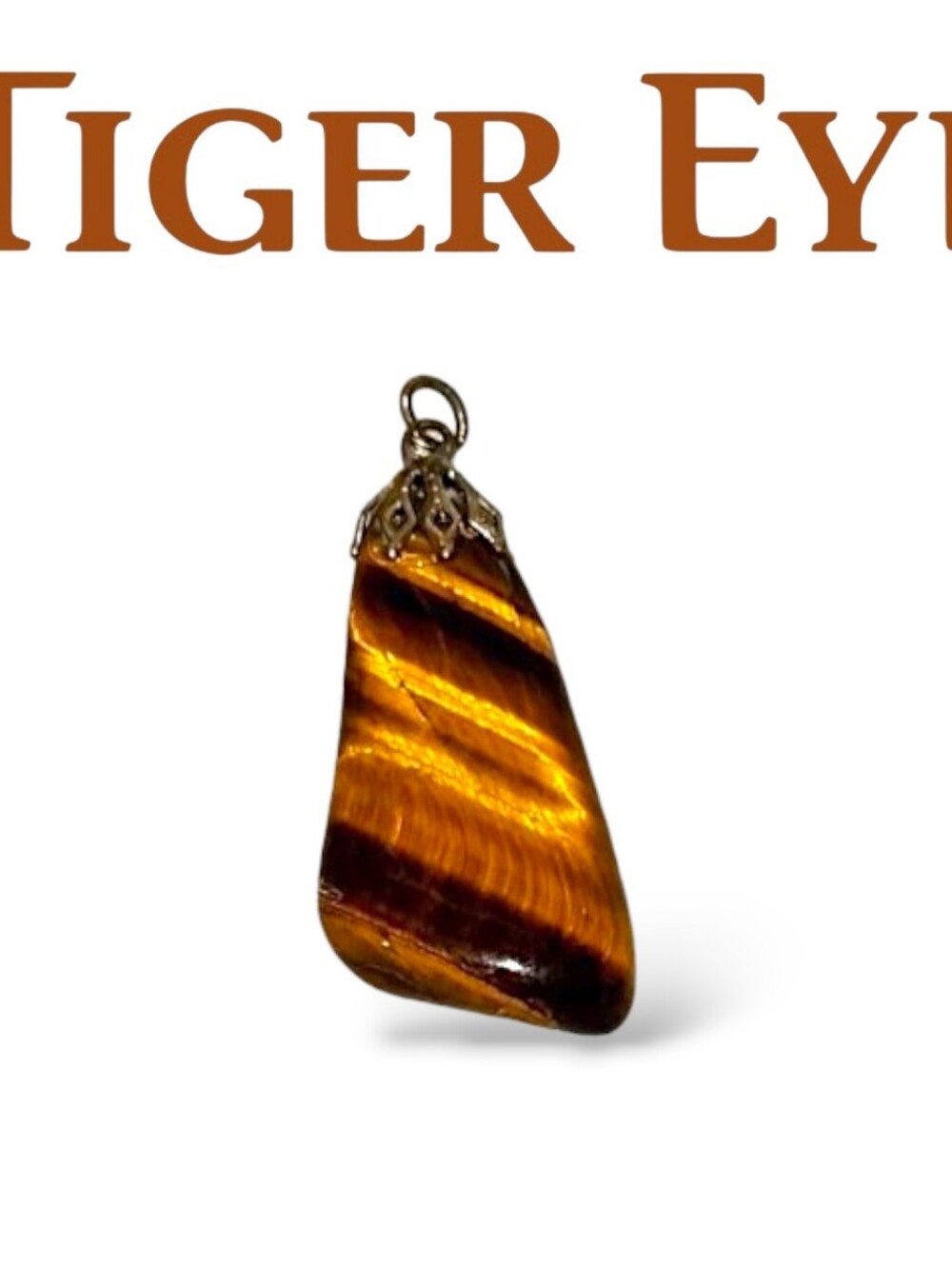 Tiger Eye Pendant Necklace - Brown Gold Tiger Eye Gemstone